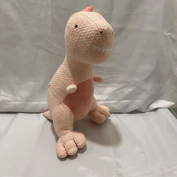 Pillowfort Pink Dinosaur Weighted Decorative Stuffed Plush 14 Inch X 10 Inch - Picture 2 of 8